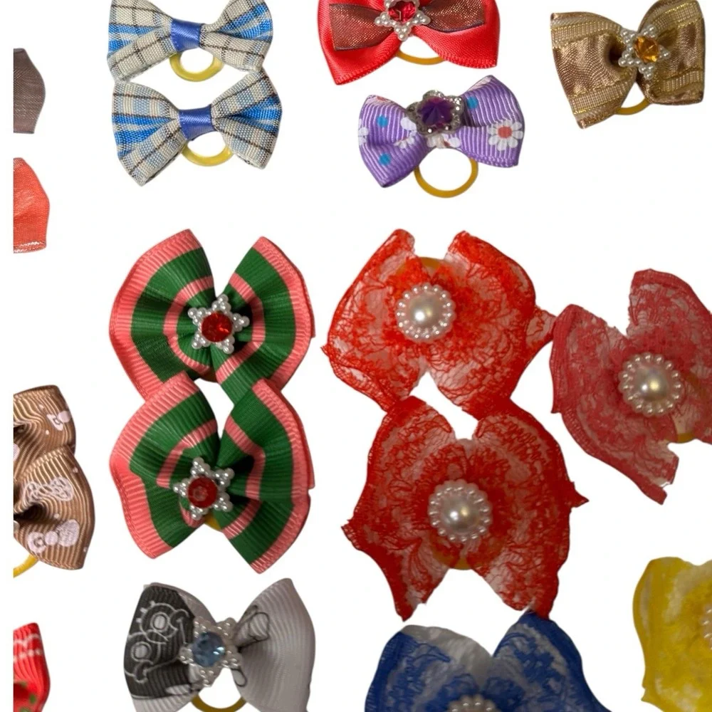 54 Small Fancy Dog Pet Child Baby Grooming Bows Color‎ Variety C14Q